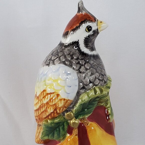 Fitz And Floyd Essentials Christmas Partridge Bell Figurine 5.5 inches tall - Picture 2 of 13